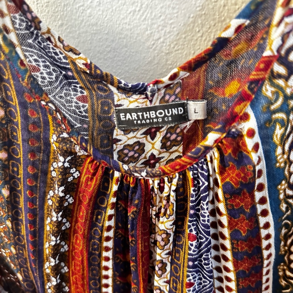 Women’s multicolor cold-shoulder blouse